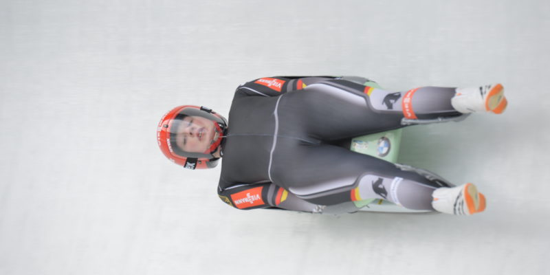 Rennrodeln Jessica Tiebel Jessica Tiebel vom Rennrodelclub RRC Altenberg am Dienstag unterwegs in Bobbahn Altenberg bei Training für Junioren Weltmeisterschaft
Foto: Egbert Kamprath