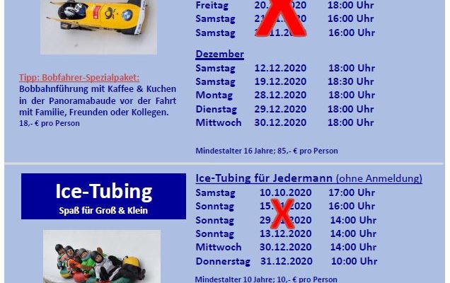 Gästeevents Okt-Dez 2020 per 29.10.2020 Gästeevents Okt-Dez 2020 per 29.10.2020