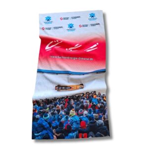 Multifunktionstuch Bahnverlauf rot