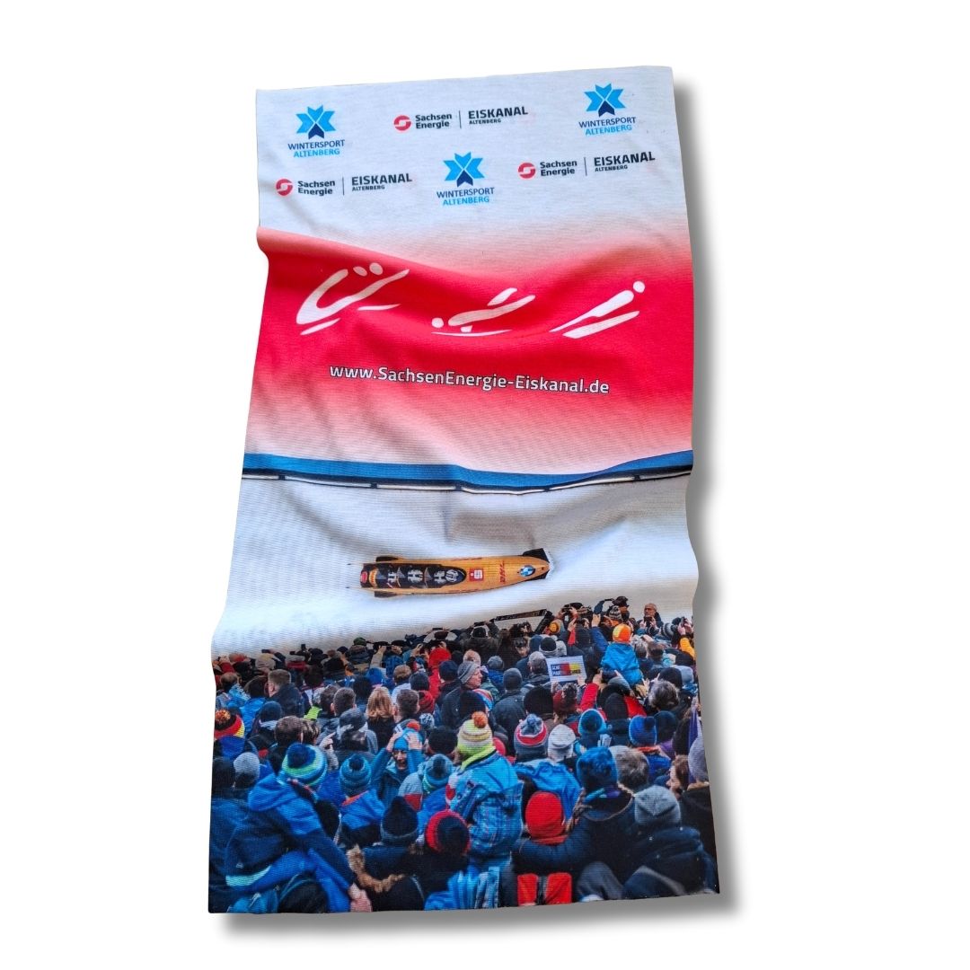 Multifunktionstuch Bahnverlauf rot